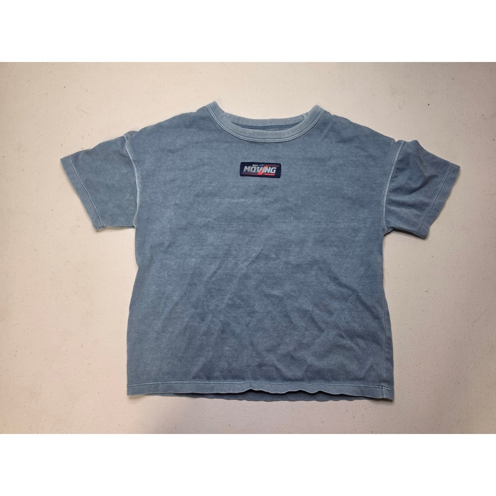 Cat & Jack Boys Blue Acid Wash Monaco Racing Grand Prix Graphic Tee XS 4/5